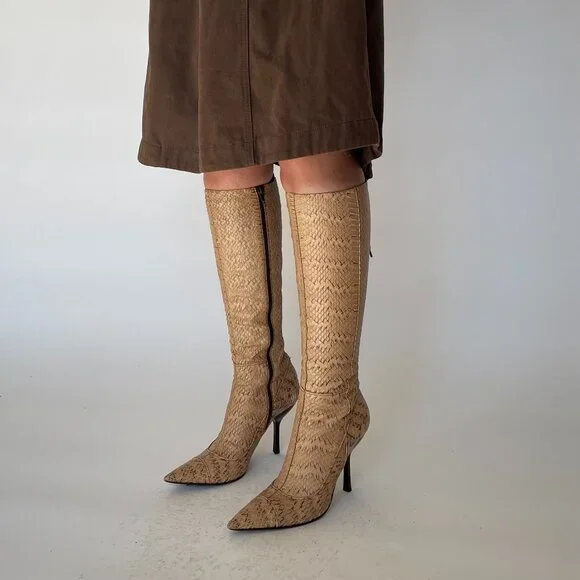 Vintage Miu Miu Snakeskin Boots - Picture 1 of 6